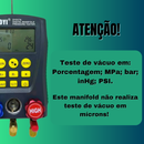 Manifold Digital 2 Vias Com Medidor De Vácuo DY517 DUOYI