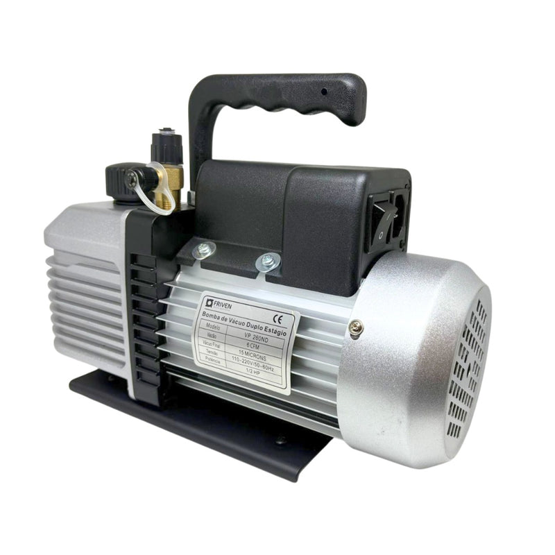 Bomba De Vácuo 6 Cfm Duplo Estágio Bivolt Friven