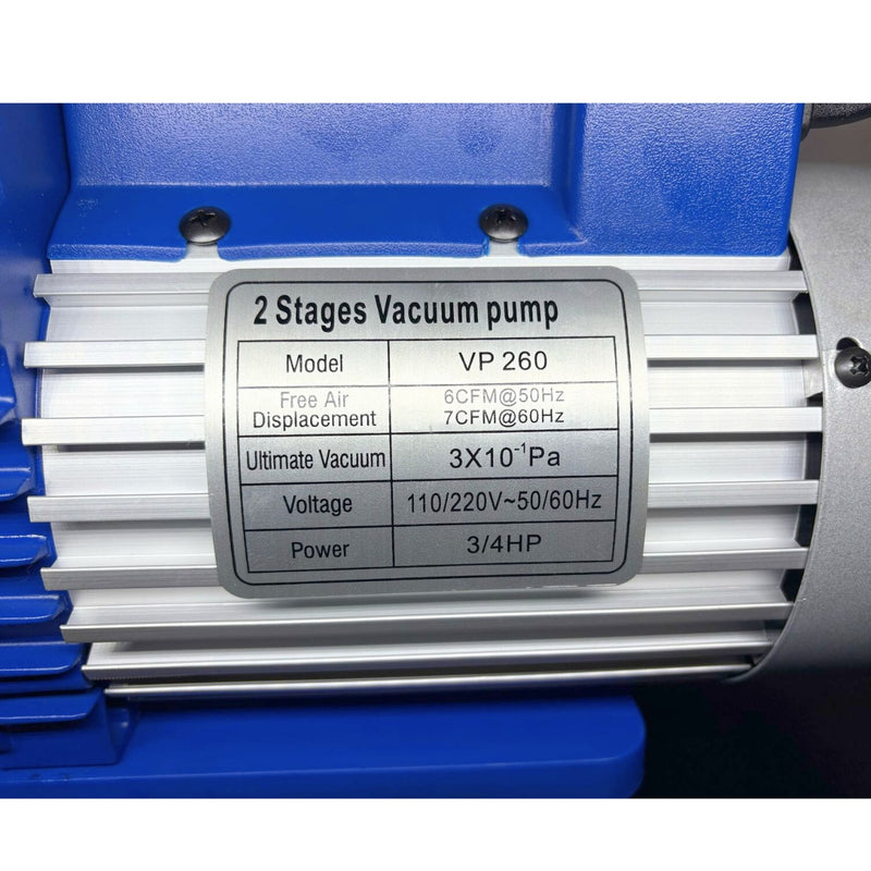 Bomba de vácuo 7cfm bivolt duplo estágio VP260