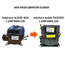 Compressor Tecumseh 1.1/4 HP R404A 220V AL2438Z-NA3A