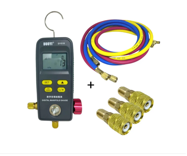 Manifold Digital Dy518 Duoyi C/ Mangueira R22 E Adap. R410a
