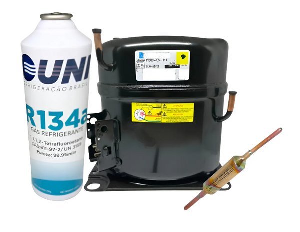 Compressor Tecumseh Tya4489yes 1hp 220v C/filtro E Gás R134a