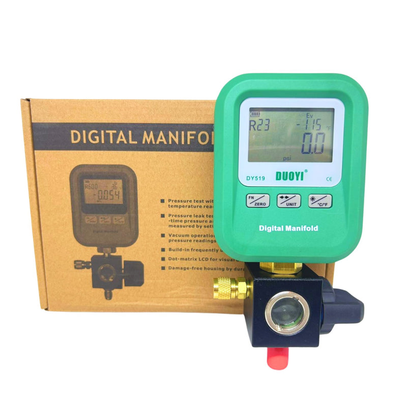 Manifold Digital 1 Via Com Medidor De Vácuo DY519 DUOYI