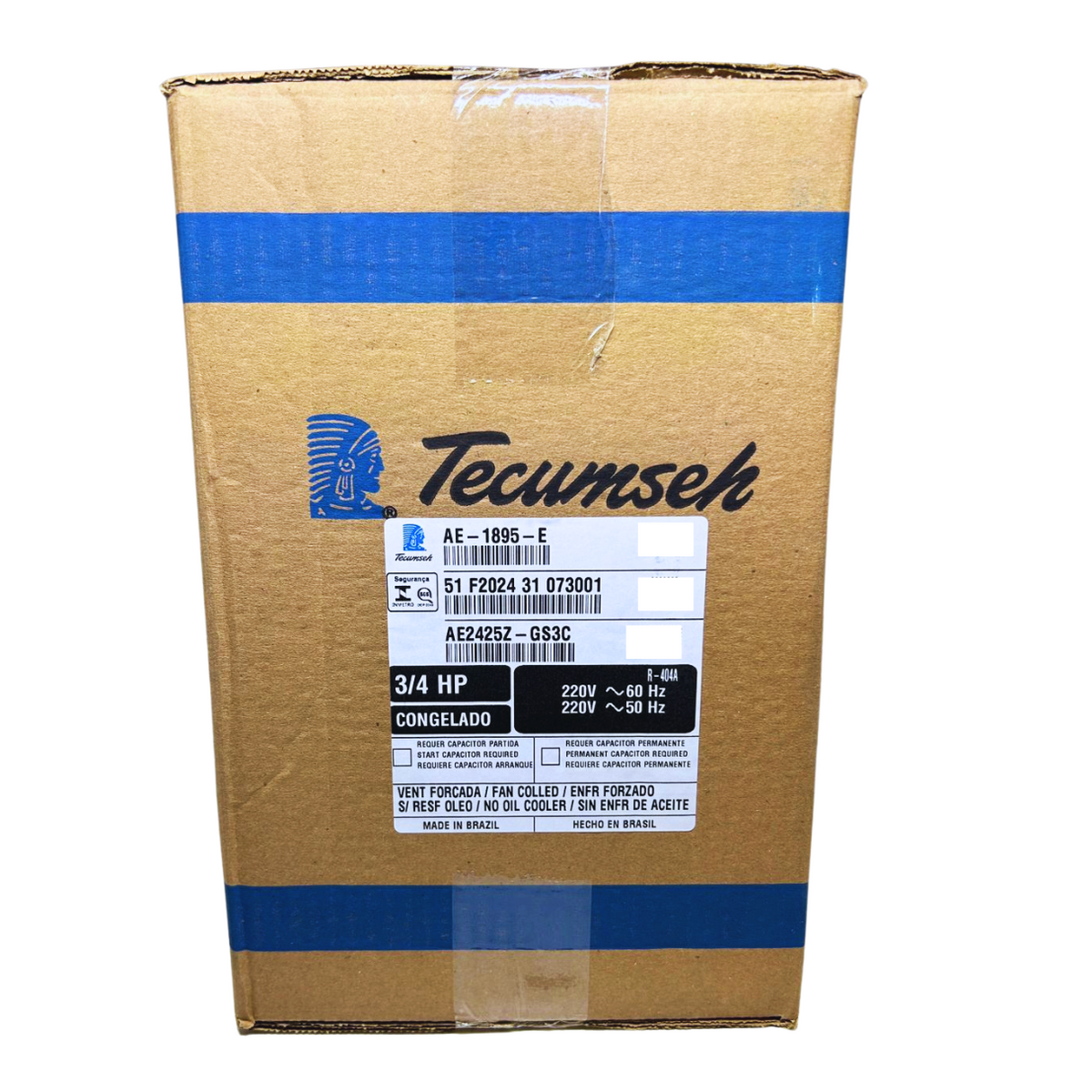 Compressor Tecumseh 3/4 HP R404A 220V AE2425Z-GS3C