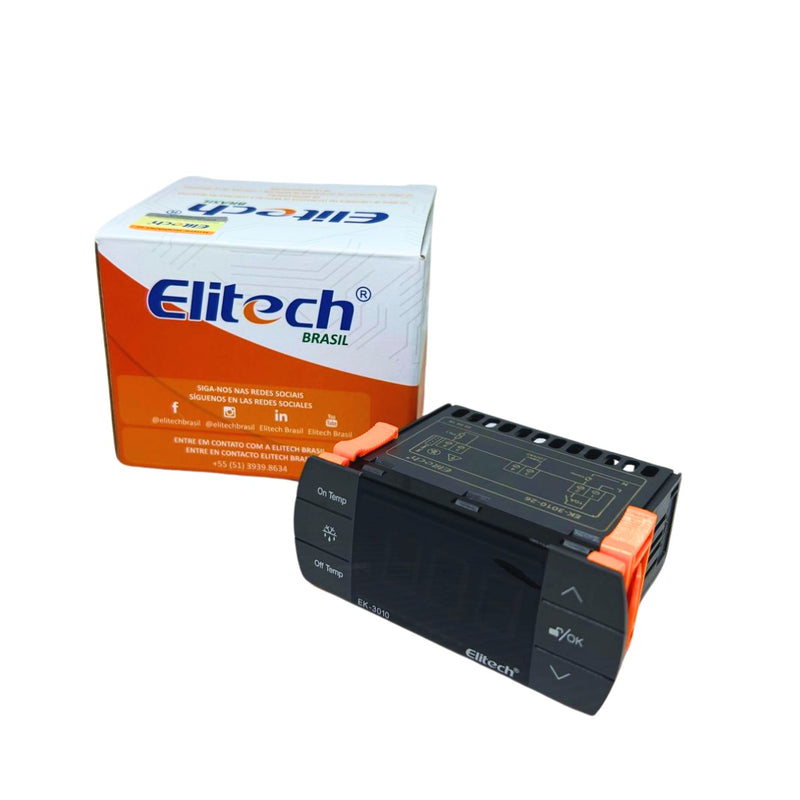 Controlador De Temperatura P/ Refrigeração e Aquecimento Elitech EK-3010 220v