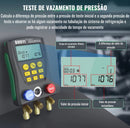 Manifold Digital 2 Vias Com Medidor De Vácuo DY517 DUOYI