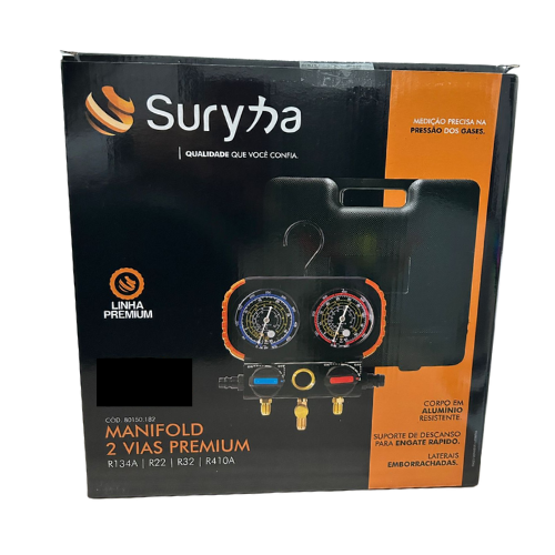 Manifold 2 Vias Premium R134A/R22/R32/R410A Suryha