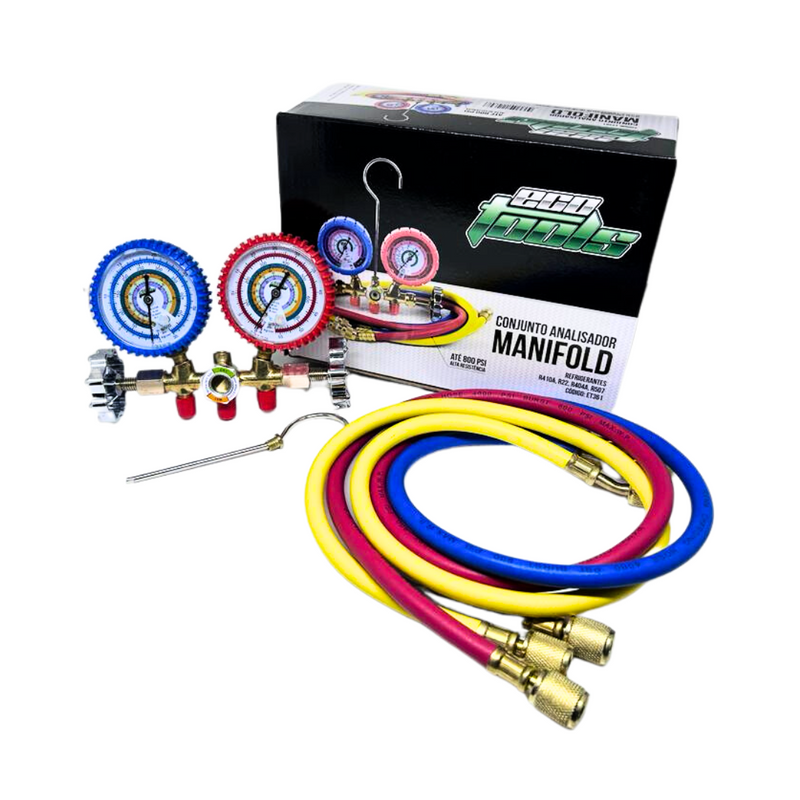 Kit Manifold Analógico Ecotools Para R410a R22 R404 R507