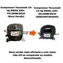 Compressor Tecumseh 1/4 HP R600a 220V TC1380M-GS1K (TA1380M-GS1H)