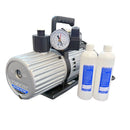 Bomba De Vácuo 12 Cfm Duplo Estágio Com Vacuômetro E Solenóide Mastercool