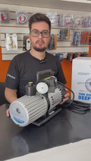 Bomba De Vácuo 12 Cfm Duplo Estágio Com Vacuômetro E Solenóide Mastercool