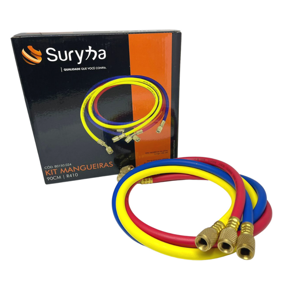 Kit Mangueira Para Manifold R410a 90Cm Suryha