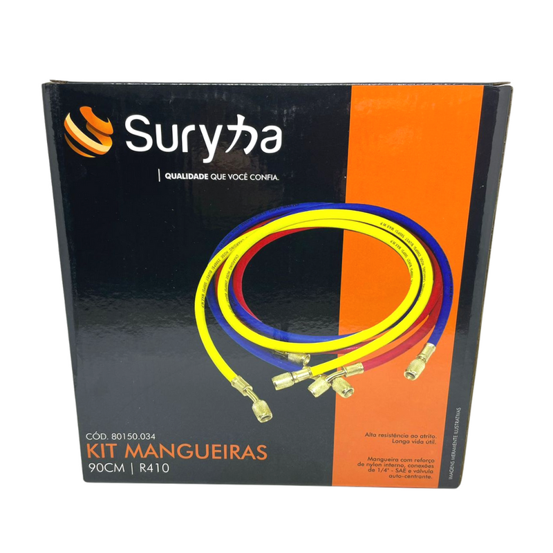 Kit Mangueira Para Manifold R410a 90Cm Suryha