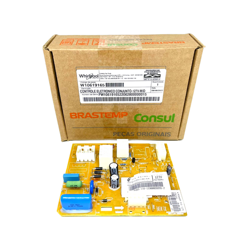 Placa De Controle Mid 127V Brastemp - W10619165 - Original