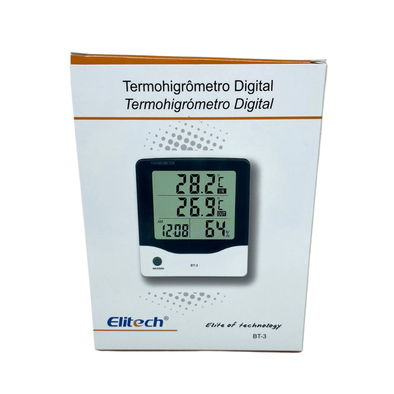 Termohigrômetro Digital Temperatura E Umidade Bt-3 Elitech